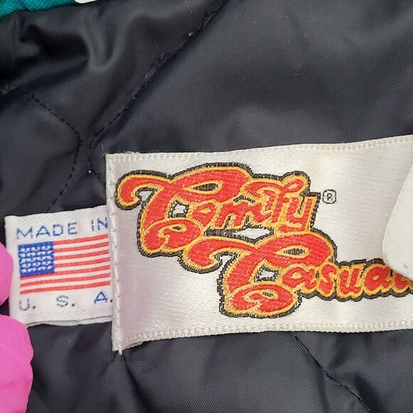 Vintage 80s MOD Jacket Womens Large 25x25 Turquoise - Picture 7 of 16